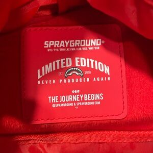 spraygrounds backpack limited edition still have the original tags